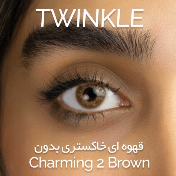 لنز قهوه ای خاکستری بدون دور